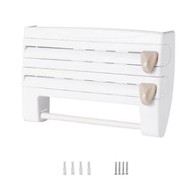 Load image into Gallery viewer, 3-Tier Wall Mounted Kitchen Cling Film Foil Wrap Dispenser
