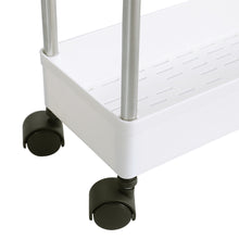 Load image into Gallery viewer, Slim Standing 3-Tier Corner Storage Rack Shelf Plastic for Kitchen Bathroom
