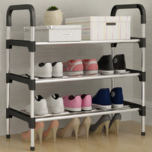 Load image into Gallery viewer, 3 Tiers Shoe Rack Organizer Stackable Space Saving Shoe Shelf
