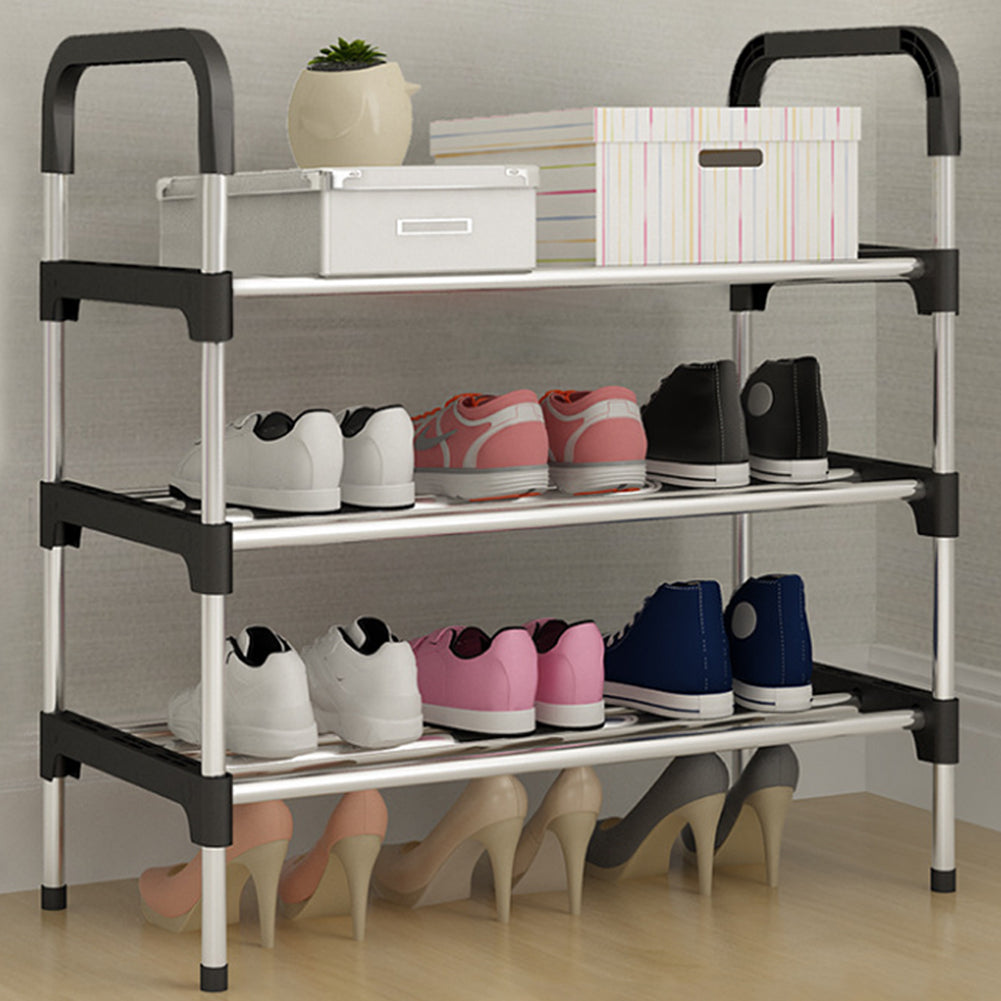 3 Tiers Shoe Rack Organizer Stackable Space Saving Shoe Shelf