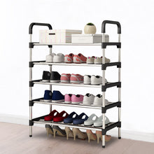 Load image into Gallery viewer, 5 Tiers Shoe Rack Organizer Stackable Space Saving Shoe Shelf
