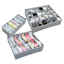 Load image into Gallery viewer, Underwear Drawer Organizer Storage Box Bra Tidy Socks Ties Draw Divider Storage Boxes Living and Home 

