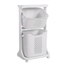 Load image into Gallery viewer, Laundry Basket Bathroom Clothes Storage on Wheels
