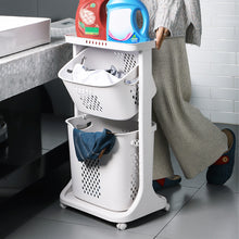Load image into Gallery viewer, Laundry Basket Bathroom Clothes Storage on Wheels
