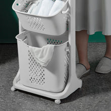 Load image into Gallery viewer, Laundry Basket Bathroom Clothes Storage on Wheels
