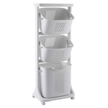 Load image into Gallery viewer, Laundry Basket Bathroom Clothes Storage on Wheels
