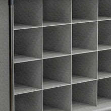 Load image into Gallery viewer, 4 Tiers 16-Pair Non-woven Grid Shoes Rack Grey Cubes Storage Shelf Rack Organizers
