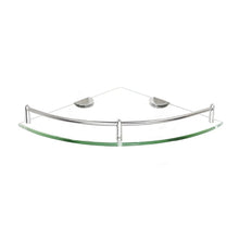 Load image into Gallery viewer, 1 Tier Bathroom Glass Corner Shelf Wall Mounted Shower Caddies Living and Home 
