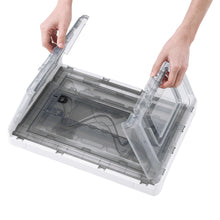 Load image into Gallery viewer, Transparent Folding Storage Box with Wheels
