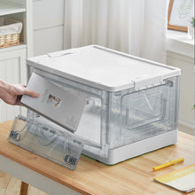 Load image into Gallery viewer, Transparent Folding Storage Box with Wheels
