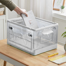 Load image into Gallery viewer, Transparent Folding Storage Box with Wheels
