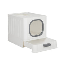 Load image into Gallery viewer, Enclosed Folding Cat Litter Box Toilet with Scoop Living and Home 
