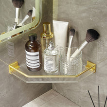 Load image into Gallery viewer, Bathroom Acrylic Corner Shelf Adhesive Shower Shelf Shower Caddies Living and Home 
