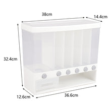 Load image into Gallery viewer, Wall mounted Cereal Dispenser Kitchen Storage with Measuring Cup
