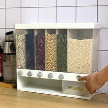 Load image into Gallery viewer, Wall mounted Cereal Dispenser Kitchen Storage with Measuring Cup
