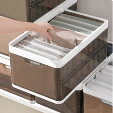 Load image into Gallery viewer, Folding Clothes Organiser Wardrobe Drawer Storage Box with Dividers
