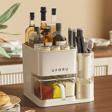 Load image into Gallery viewer, 3-in-1 Kitchen Seasoning Box Spice Rack Knife Block
