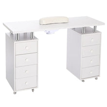 Load image into Gallery viewer, 3ft Wide White Movable Manicure Table Nail Station with Dust Collector Dressing Tables Living and Home 
