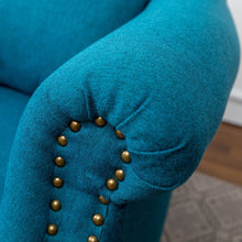 Load image into Gallery viewer, Linen Wingback Fireside Chair With Cushion Wingback Chairs Living and Home 

