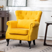 Load image into Gallery viewer, Linen Wingback Fireside Chair With Cushion Wingback Chairs Living and Home 
