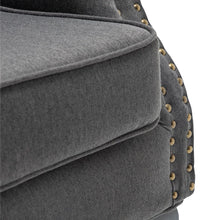 Load image into Gallery viewer, Linen Wingback Fireside Chair With Cushion Wingback Chairs Living and Home 
