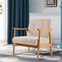 Load image into Gallery viewer, Wooden Armchair Upholstered Occasional Chair Lounge Chairs Living and Home 

