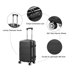 Load image into Gallery viewer, 3PCS Lockable Travel Suitcase Set
