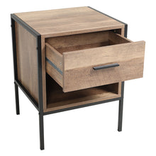 Load image into Gallery viewer, Mid-Century One Drawer Wooden Nightstand Sofa Side Table
