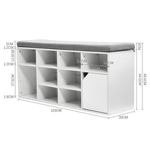 Load image into Gallery viewer, Padded Shoe Storage Bench Benches Living and Home 
