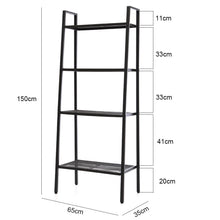 Load image into Gallery viewer, 4-Tier Industrial Metal Open Ladder Shelf Living and Home 
