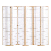 Load image into Gallery viewer, 6-Panel Solid Wood Folding Room Divider Screen Natural Room Dividers Living and Home 
