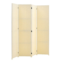 Load image into Gallery viewer, 2 Style Bamboo Woven 4-Panel Folding Room Divider Room Dividers Living and Home 
