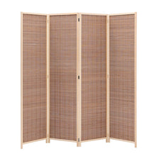 Load image into Gallery viewer, 2 Style Bamboo Woven 4-Panel Folding Room Divider Room Dividers Living and Home 
