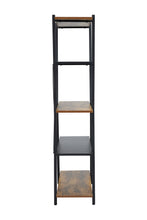 Load image into Gallery viewer, Industrial 5-Tier Open Bookshelf in Brown and Black
