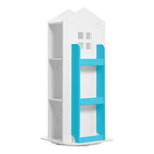 Load image into Gallery viewer, Kids' House Frame Rotating Bookshelf
