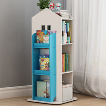 Load image into Gallery viewer, Kids' House Frame Rotating Bookshelf
