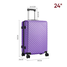 Load image into Gallery viewer, 20/24/28 Inch Lightweight Hardside Slash Texture Travel Suitcase with Spinner Wheels Travel Suitcases Living and Home 
