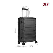 Load image into Gallery viewer, 24 Inch Black/Blue/Grey Rolling Hardshell Luggage Travel Suitcase Travel Suitcases Living and Home 
