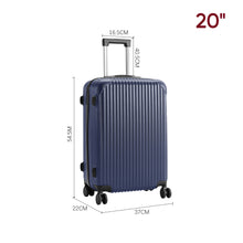 Load image into Gallery viewer, Hardshell Spinner Wheel Luggage Travel Suitcase, 20" Blue
