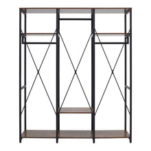 Load image into Gallery viewer, Large Freestanding Clothing Rack with Storage Shelves
