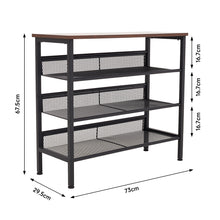 Load image into Gallery viewer, 4-Tier Mesh Shelves Shoe Rack

