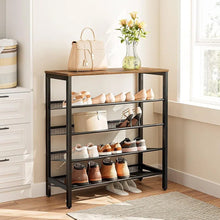 Load image into Gallery viewer, 5-Tier Mesh Shelves Shoe Rack

