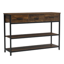 Load image into Gallery viewer, Vintage Console Table with Drawers and Shelves
