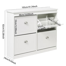 Load image into Gallery viewer, 2-Tier Flip Down Shoe Bench Cabinet
