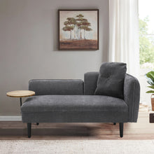 Load image into Gallery viewer, Linen Chaise Lounge with Tray Table
