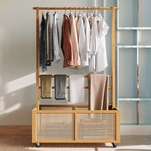 Load image into Gallery viewer, Freestanding Clothes Rack with Wheels
