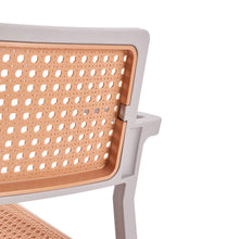Load image into Gallery viewer, Pseudo-rattan PP Dining Chair Set of 4 with Armrest in Grey
