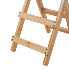 Load image into Gallery viewer, Bamboo Folding Bar Stool Counter Height Dining Chair with Backrest and Footrest
