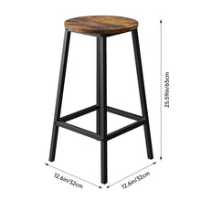 Load image into Gallery viewer, Set of 2 Bar Stools with Footrest
