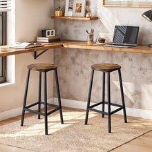 Load image into Gallery viewer, Set of 2 Bar Stools with Footrest
